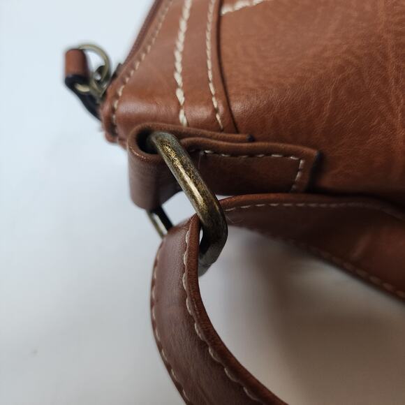 BOC Born Concept Purse Cross Body Boho Shoulder Bag Embossed Saddle Brown - Picture 10 of 16